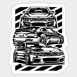 M4 Coupe Stance F82 Germany sport T shirt sticker Sticker